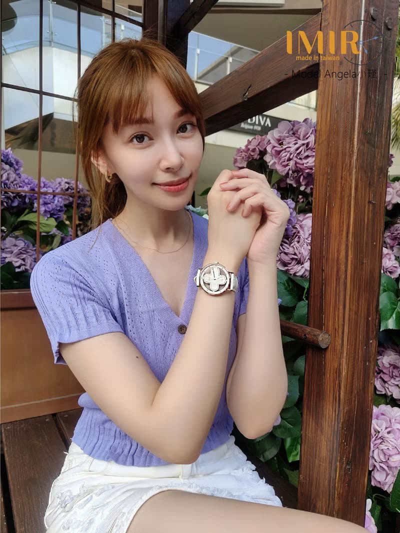 IMIR 璀璨 | 白珍珠貝 玫瑰金殼 皮錶帶