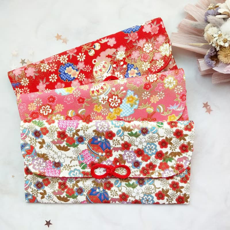 免費繡名字。平安鈴鐺-3色可選。布紅包袋 / 口罩收納袋