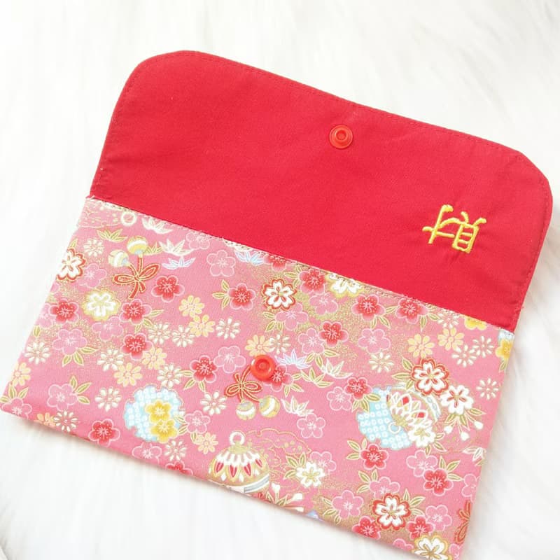 免費繡名字。平安鈴鐺-3色可選。布紅包袋 / 口罩收納袋