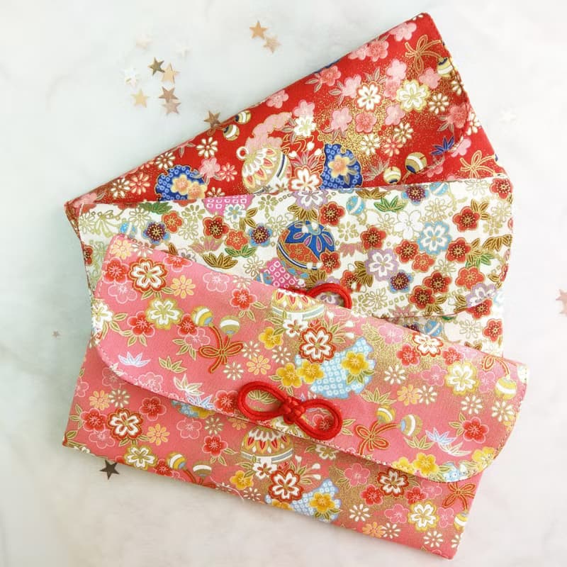 免費繡名字。平安鈴鐺-3色可選。布紅包袋 / 口罩收納袋