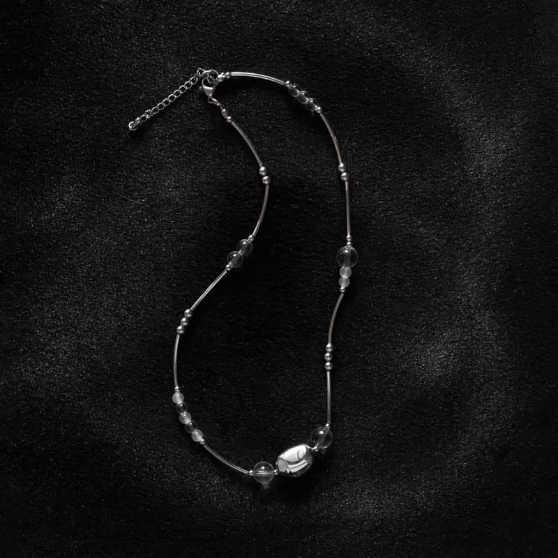 Metal Beads Gemstone Necklace