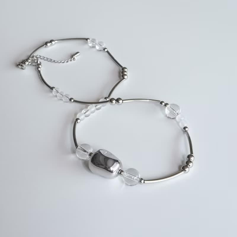 Metal Beads Gemstone Necklace