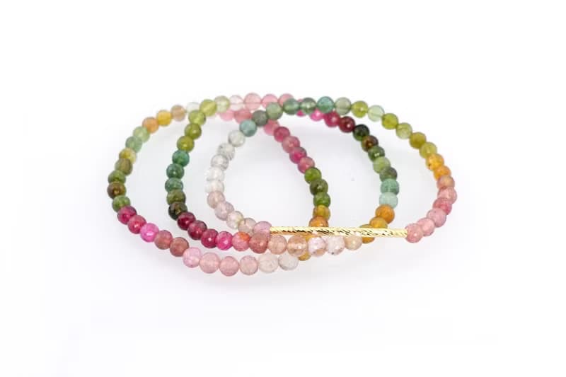 寶麗金珠寶-天然彩色碧璽３圈手鍊