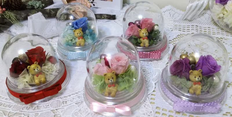  l 熊熊愛上你迷你蛋型花禮 l *情人節*Valentine's Day*裝飾*不凋花.恆星花.永生花*交換禮物