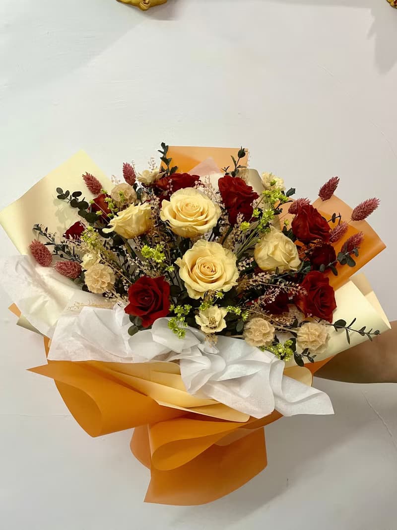 熱情滿滿 永生花束(大)_貳伍花坊