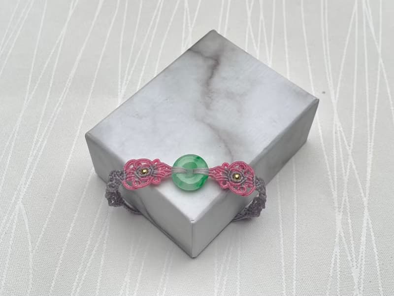 221202 Macrame 南美蠟線 玉 手鍊