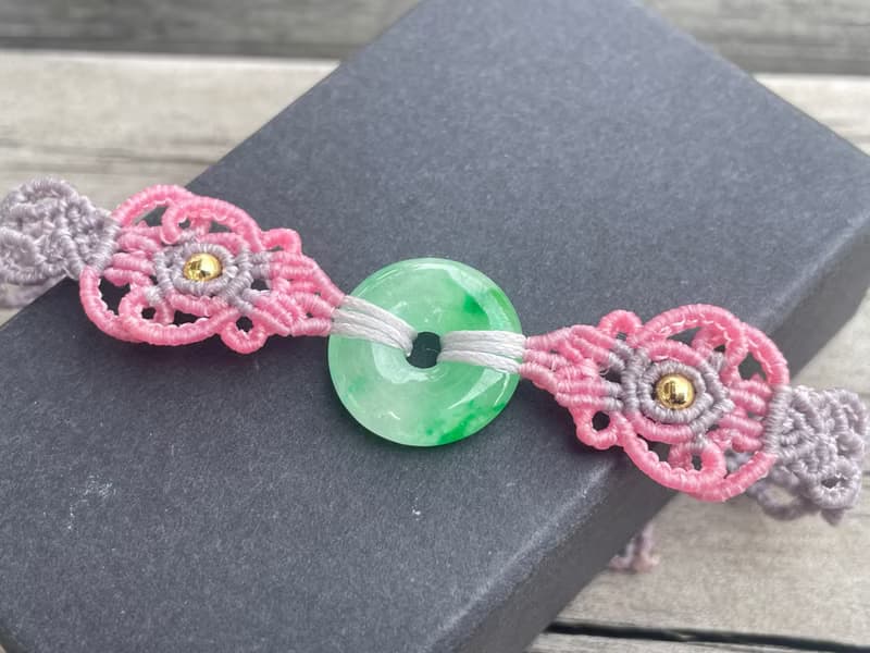 221202 Macrame 南美蠟線 玉 手鍊