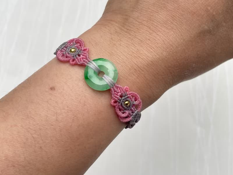 221202 Macrame 南美蠟線 玉 手鍊