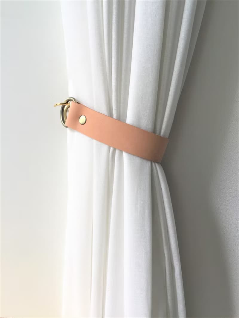 皮革窗簾綁帶//簡約主義//家居裝飾//窗簾//窗簾綁帶