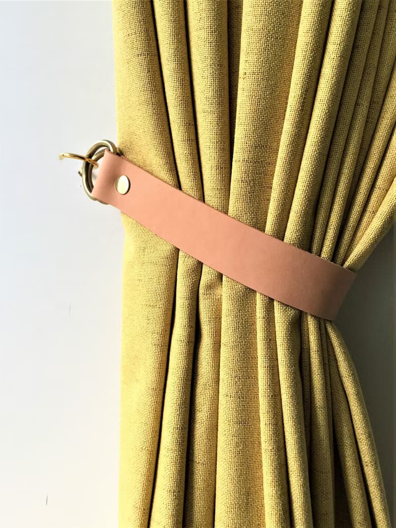 皮革窗簾綁帶//簡約主義//家居裝飾//窗簾//窗簾綁帶