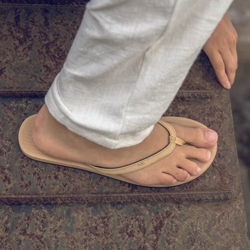 indosole 環保拖鞋 經典款 沙漠棕 女