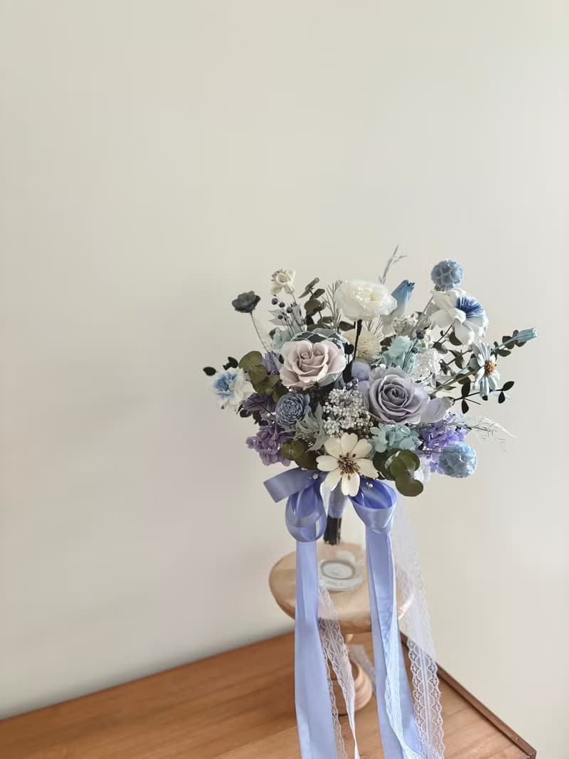 sueing_blossom  永生玫瑰捧花 乾燥花捧花 婚紗 婚禮 婚紗道具