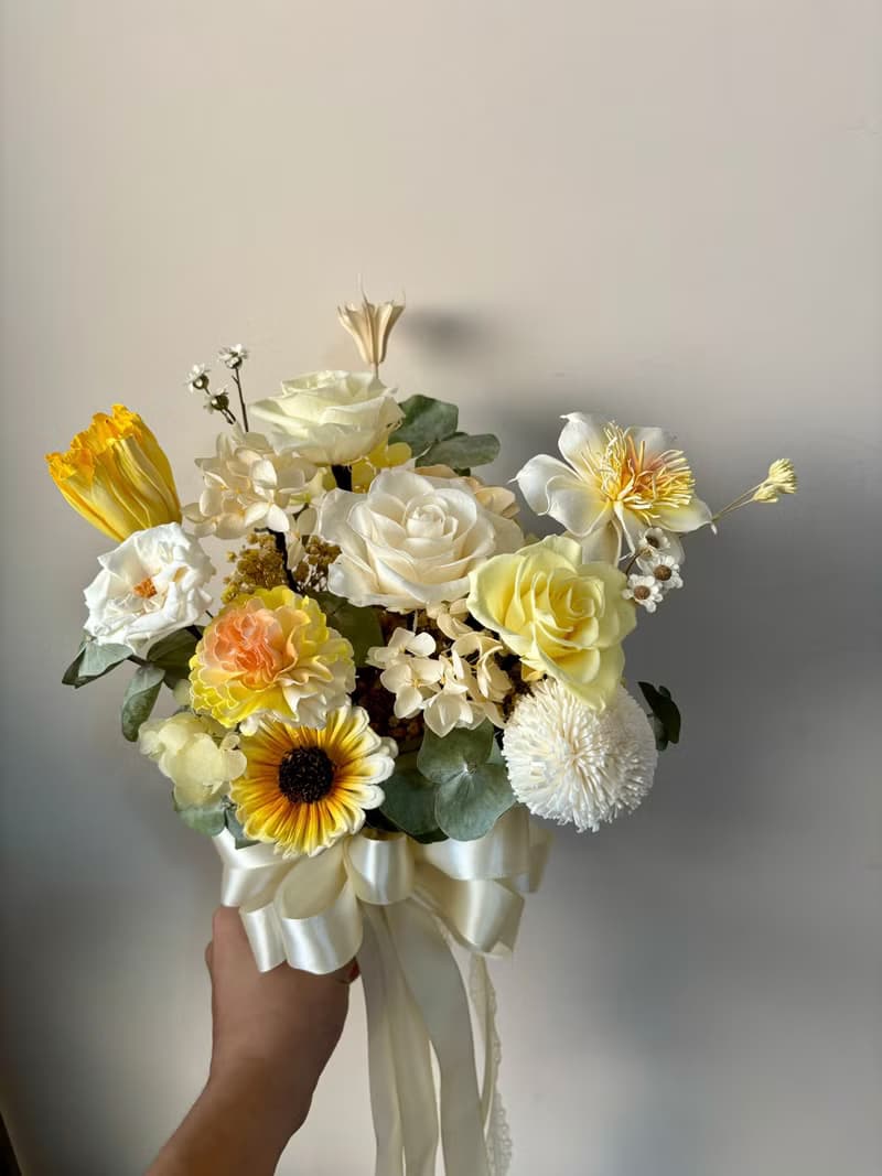 sueing_blossom  永生玫瑰捧花 乾燥花捧花 婚紗 婚禮 婚紗道具