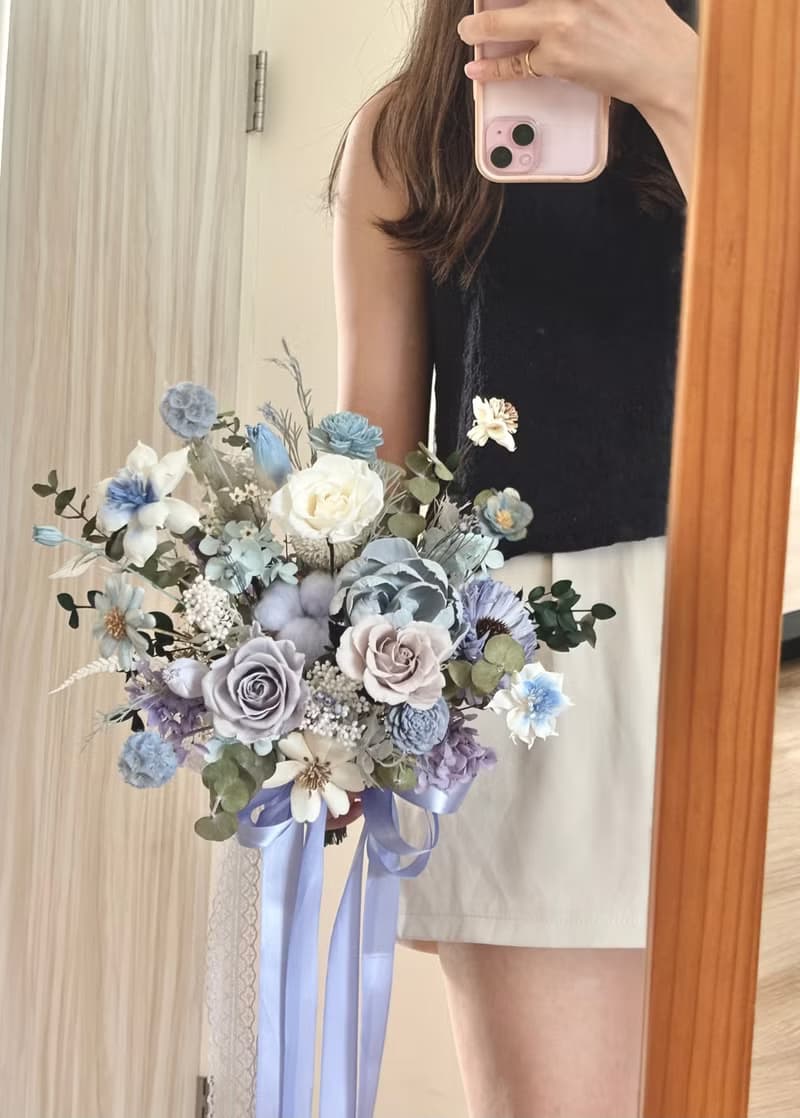 sueing_blossom  永生玫瑰捧花 乾燥花捧花 婚紗 婚禮 婚紗道具