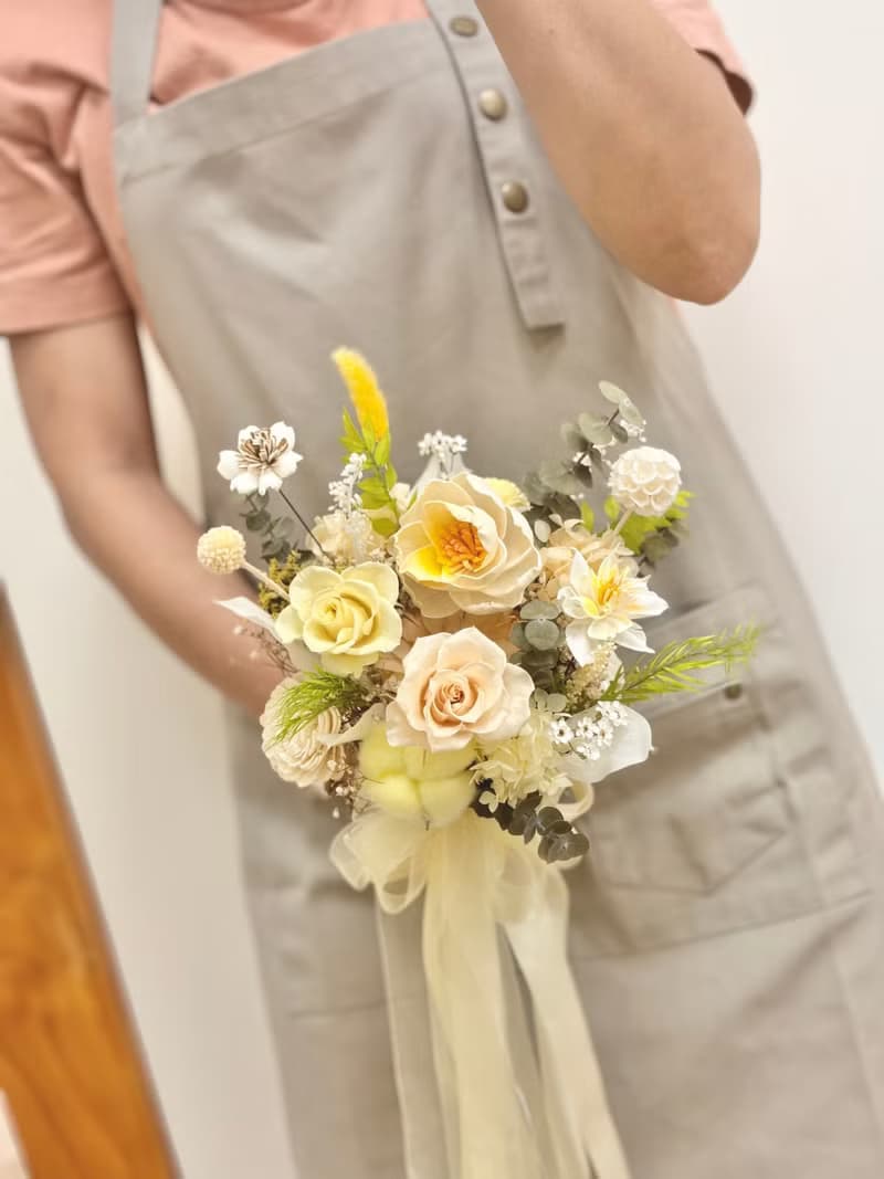 sueing_blossom  永生玫瑰捧花 乾燥花捧花 婚紗 婚禮 婚紗道具