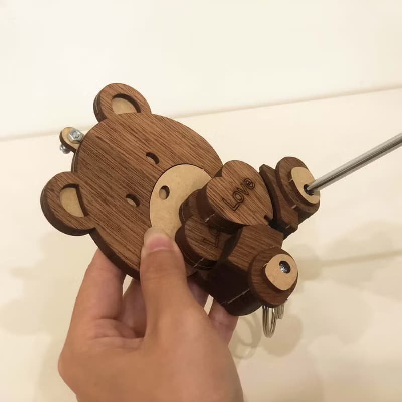 【手作DIY】鑰匙圈 熊熊情侶吊飾 鑰匙收納架 婚禮小物情人節