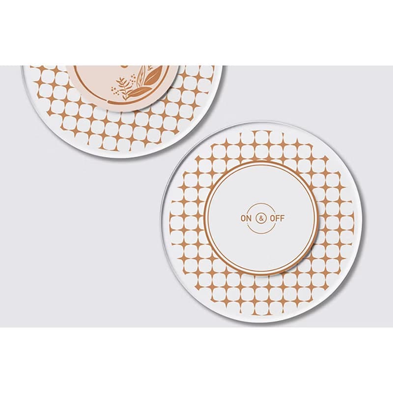 壓克力 LED 婚禮邀請卡 圓形橘色Save the date樹葉 含紙信封