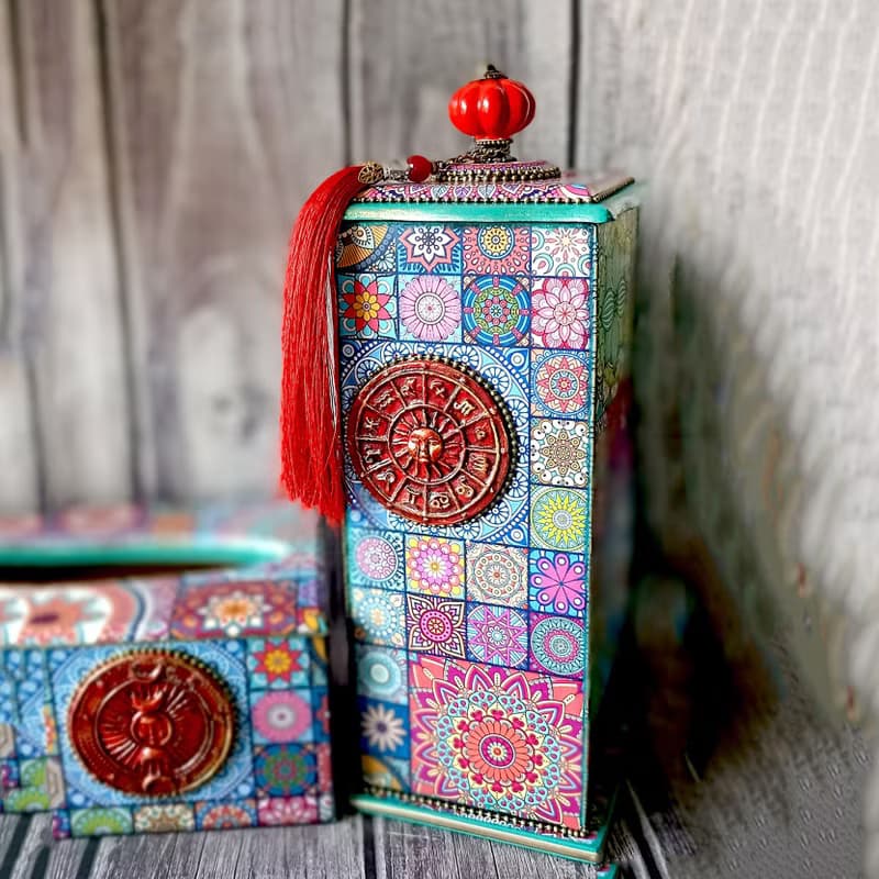 Tea house, Wooden tea box, Tea Party, kitchen decor, housewarming gift