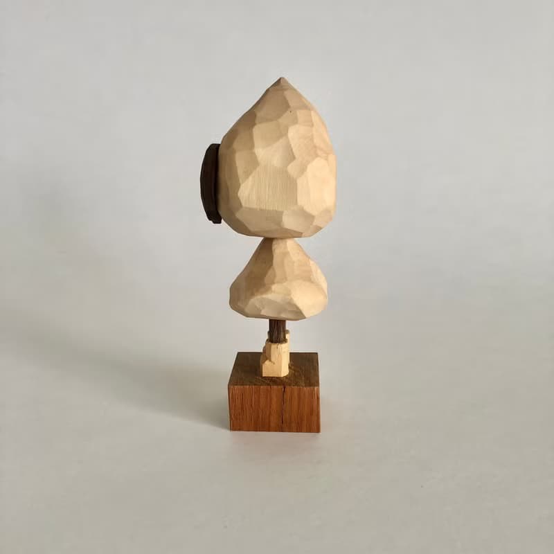 Wood carved, little ghost, halloween collection