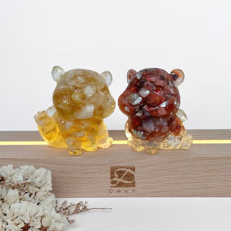 水晶 開運老虎 M號 | 天然石擺飾 | 新年禮物 新年裝飾 | 五行