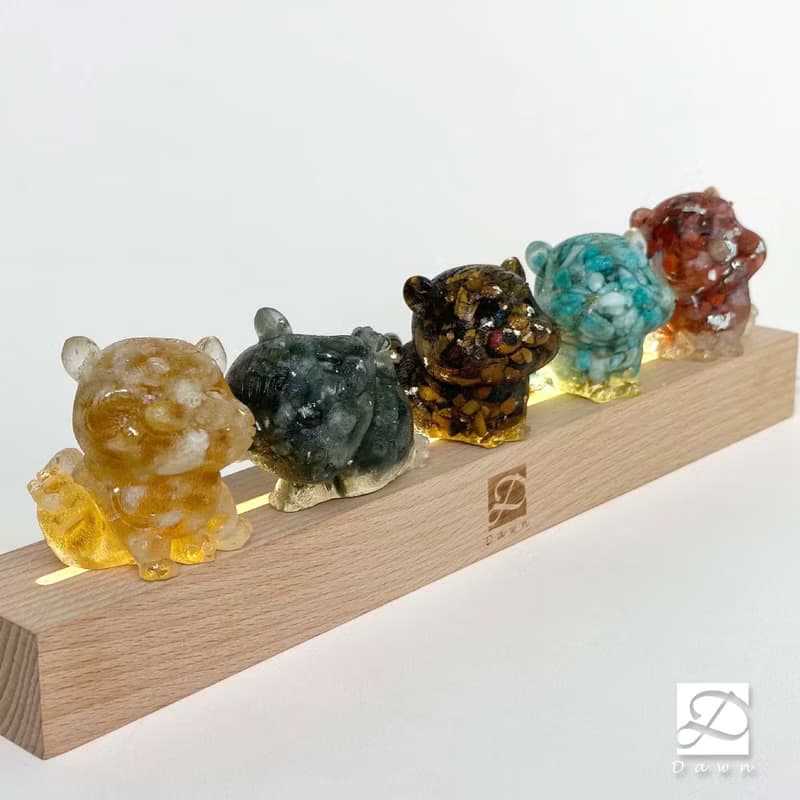 水晶 開運老虎 M號 | 天然石擺飾 | 新年禮物 新年裝飾 | 五行