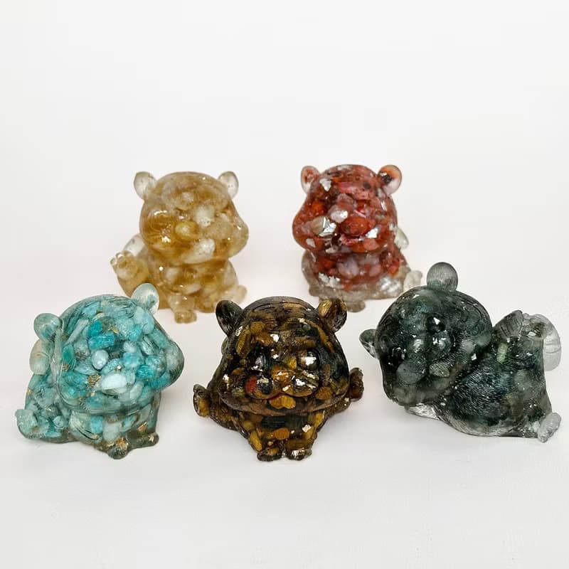 水晶 開運老虎 M號 | 天然石擺飾 | 新年禮物 新年裝飾 | 五行