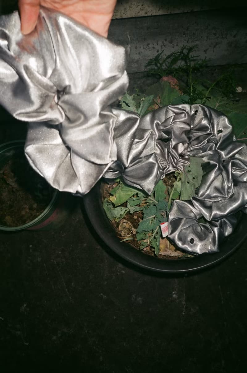 銀色大褶髮圈束圍巾(三色)