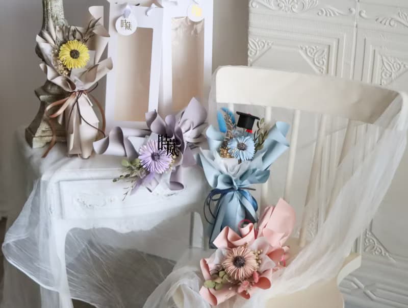 理想未來 向日葵 乾燥花花束