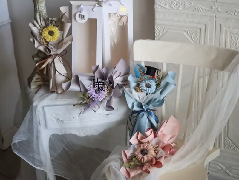 理想未來 向日葵 乾燥花花束