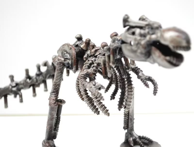 Tyrannosaurus rex Dinosaur Metal Sculpture, Gift For Anniversary, Trex model