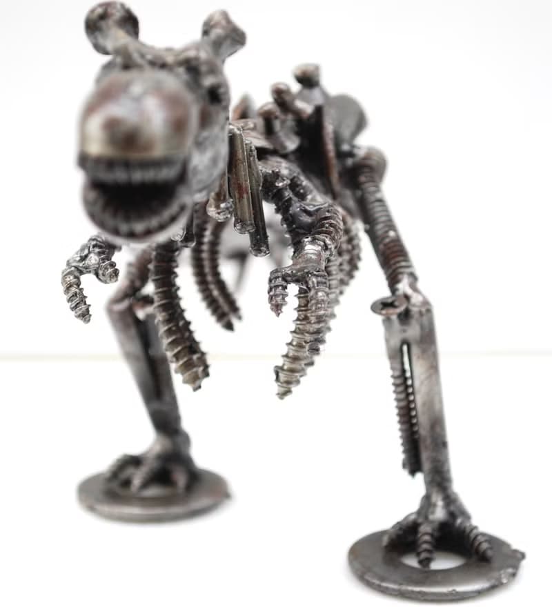 Tyrannosaurus rex Dinosaur Metal Sculpture, Gift For Anniversary, Trex model