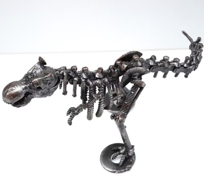 Tyrannosaurus rex Dinosaur Metal Sculpture, Gift For Anniversary, Trex model