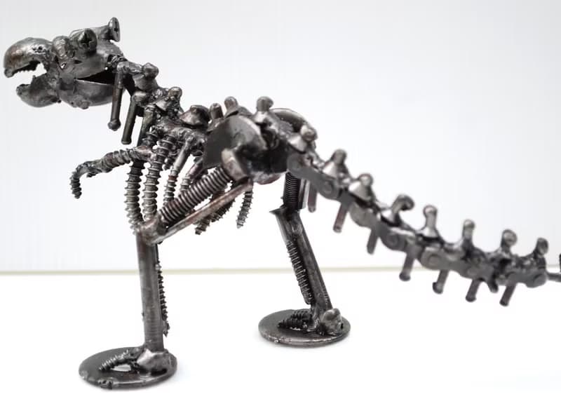 Tyrannosaurus rex Dinosaur Metal Sculpture, Gift For Anniversary, Trex model