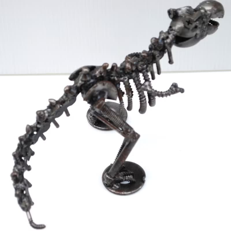 Tyrannosaurus rex Dinosaur Metal Sculpture, Gift For Anniversary, Trex model