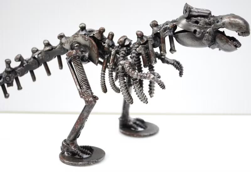 Tyrannosaurus rex Dinosaur Metal Sculpture, Gift For Anniversary, Trex model