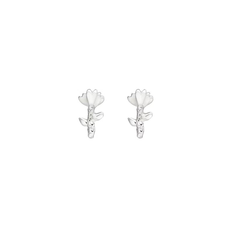 (925 Sterling Silver) Flower earrings