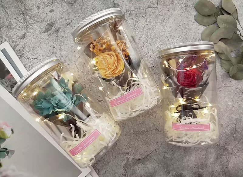 【藍芯手作】大理石花罐・乾燥花罐・畢業花束・生日禮物・開幕禮