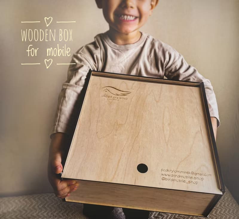 Call of nature * Expecting mom and baby shower gift 3D wooden birds baby mobile