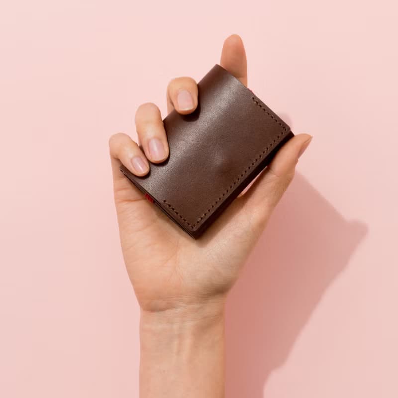 本革 ウォレット 財布 コンパクト ミニマム 小さい ミニ シンプル 三つ折り カード スリム  最小 ベジタブルタンニンレザー