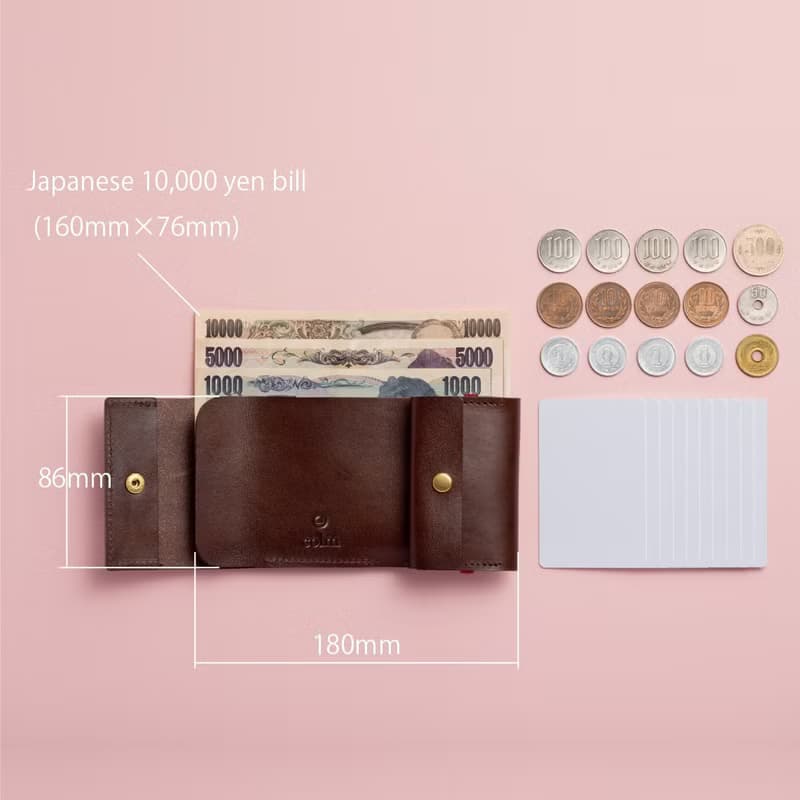 本革 ウォレット 財布 コンパクト ミニマム 小さい ミニ シンプル 三つ折り カード スリム  最小 ベジタブルタンニンレザー