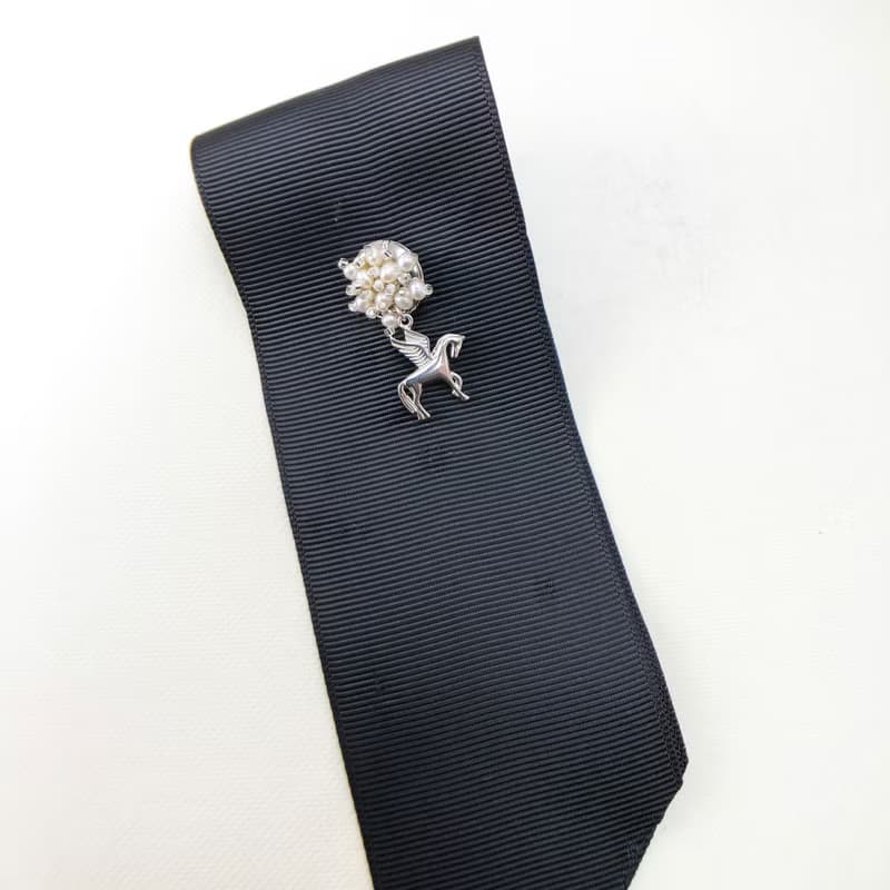 和風珍珠胸針 手工訂作 純銀飾物 妳有什麼話要說 情人節禮物