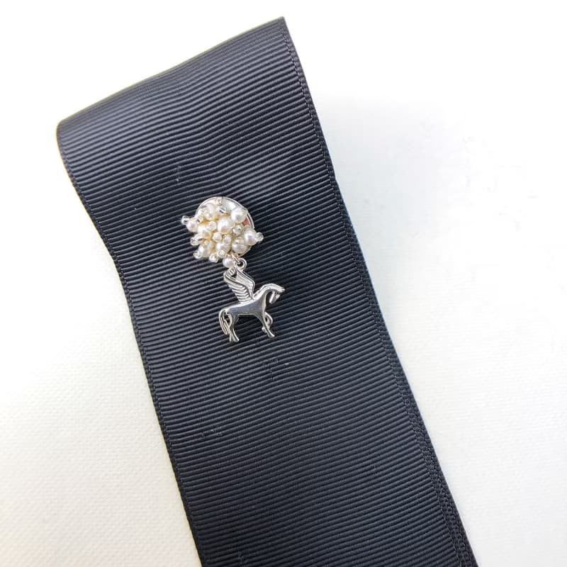 和風珍珠胸針 手工訂作 純銀飾物 妳有什麼話要說 情人節禮物