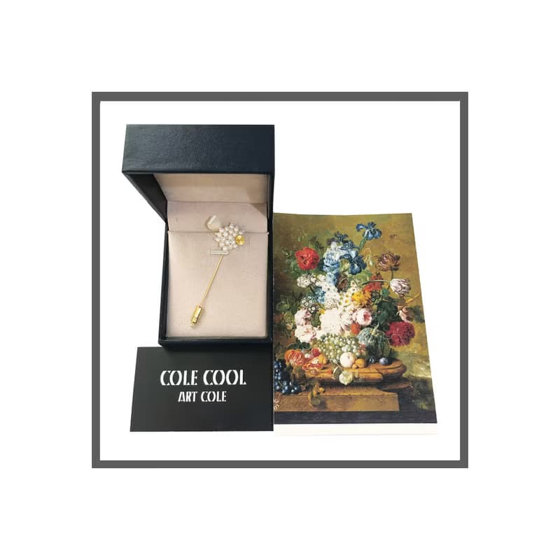 和風珍珠胸針 手工訂作 純銀飾物 妳有什麼話要說 情人節禮物