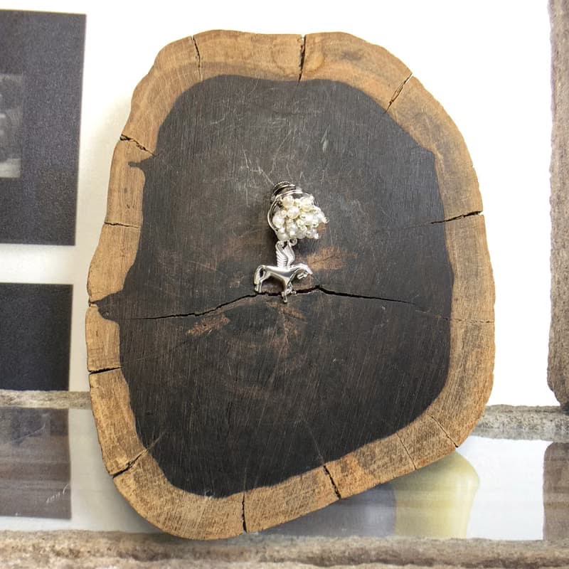 和風珍珠胸針 手工訂作 純銀飾物 妳有什麼話要說 情人節禮物