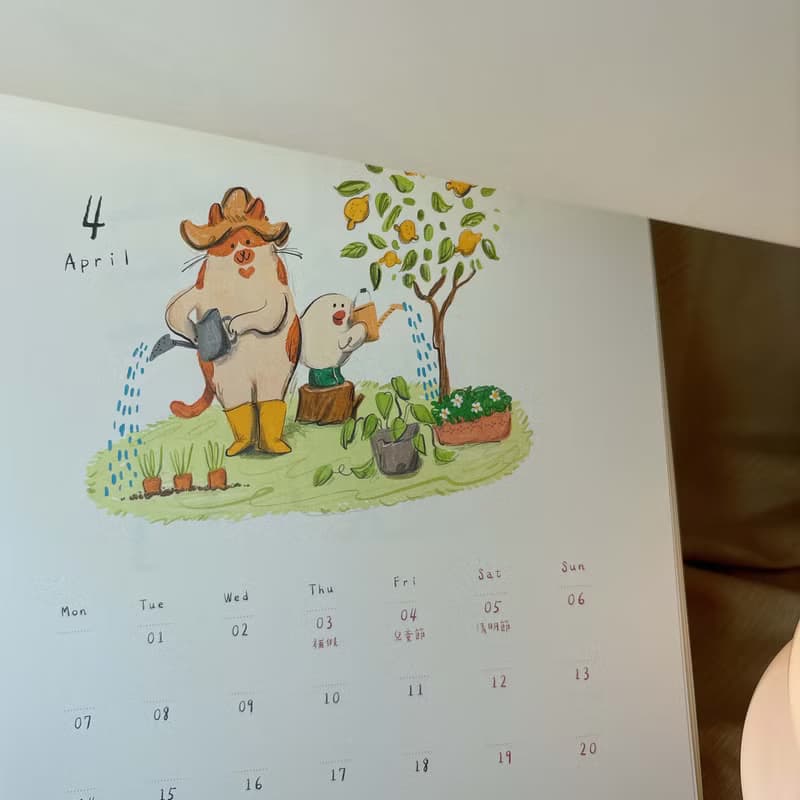 2025 里恩太太插畫月曆 貓貓月曆 交換禮物首選