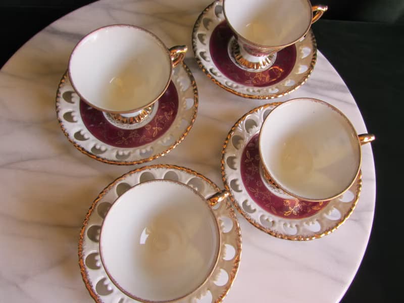 【老時光 OLD-TIME】早期日本製古典精美茶具組(一杯一盤為一組