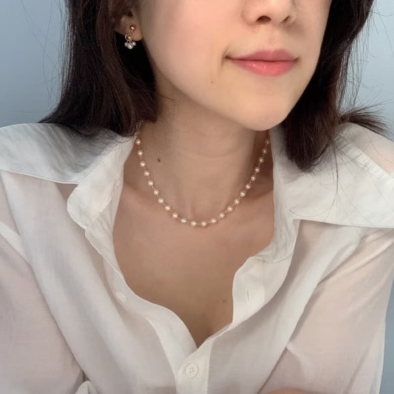 True Love 美國14K注金 銅鍍18K金 輕奢優雅 珍珠飾品 珍珠項鍊
