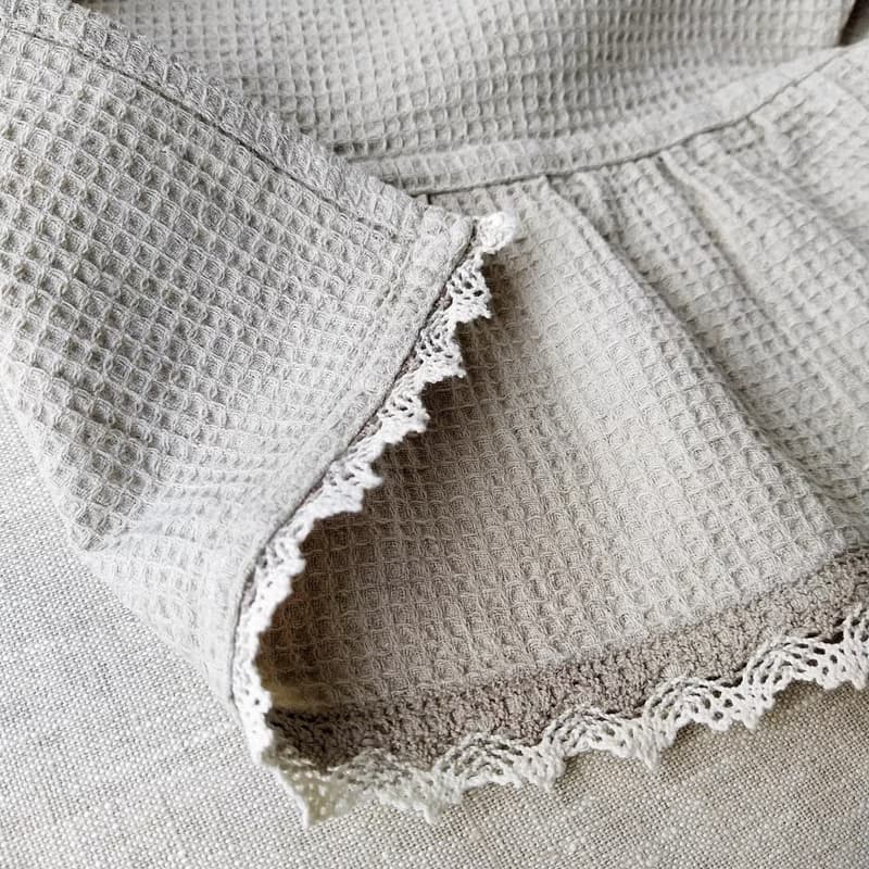Ruffle linen tea towel, Organic waffle towel, Tea towel gift ideas, 聖誕禮物包裝