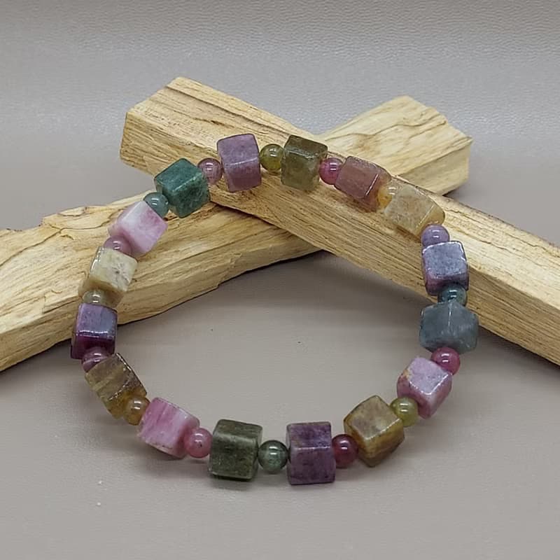 Tourmaline 碧璽方粒配元珠 - 招財 長壽 健康 人緣