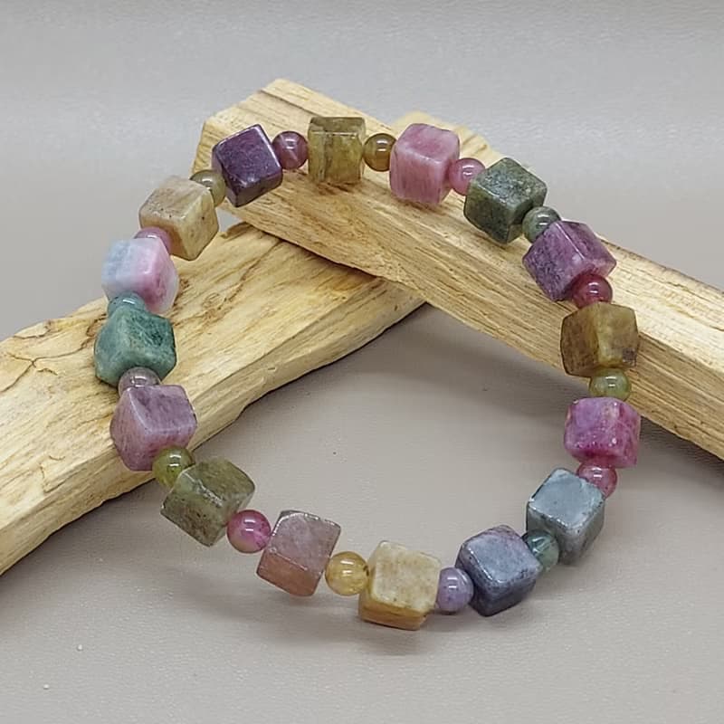 Tourmaline 碧璽方粒配元珠 - 招財 長壽 健康 人緣